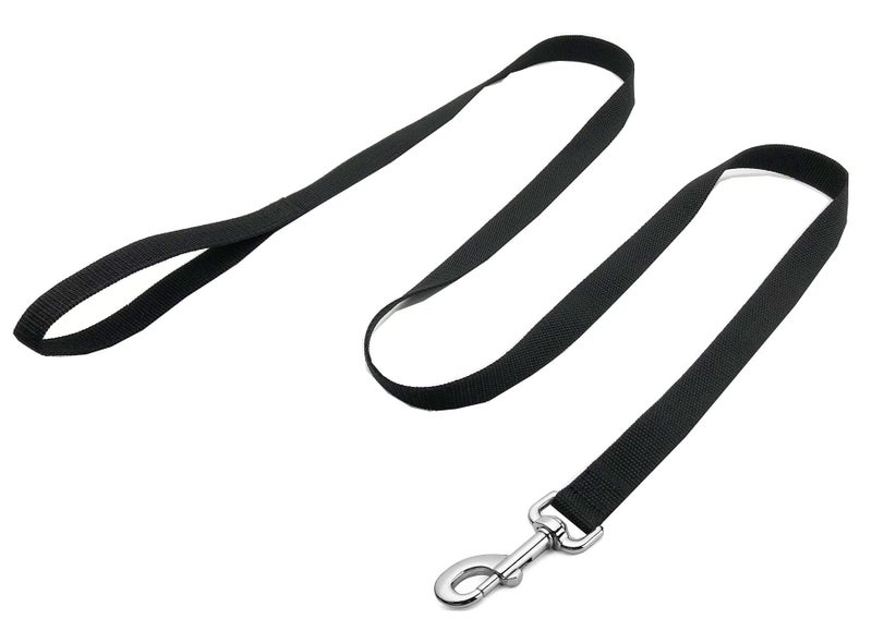 MANDAO Strong Nylon Dog Leash, 5 FT Long Dog Leashes for Medium Large Dogs (5FT, Black) - Image 2